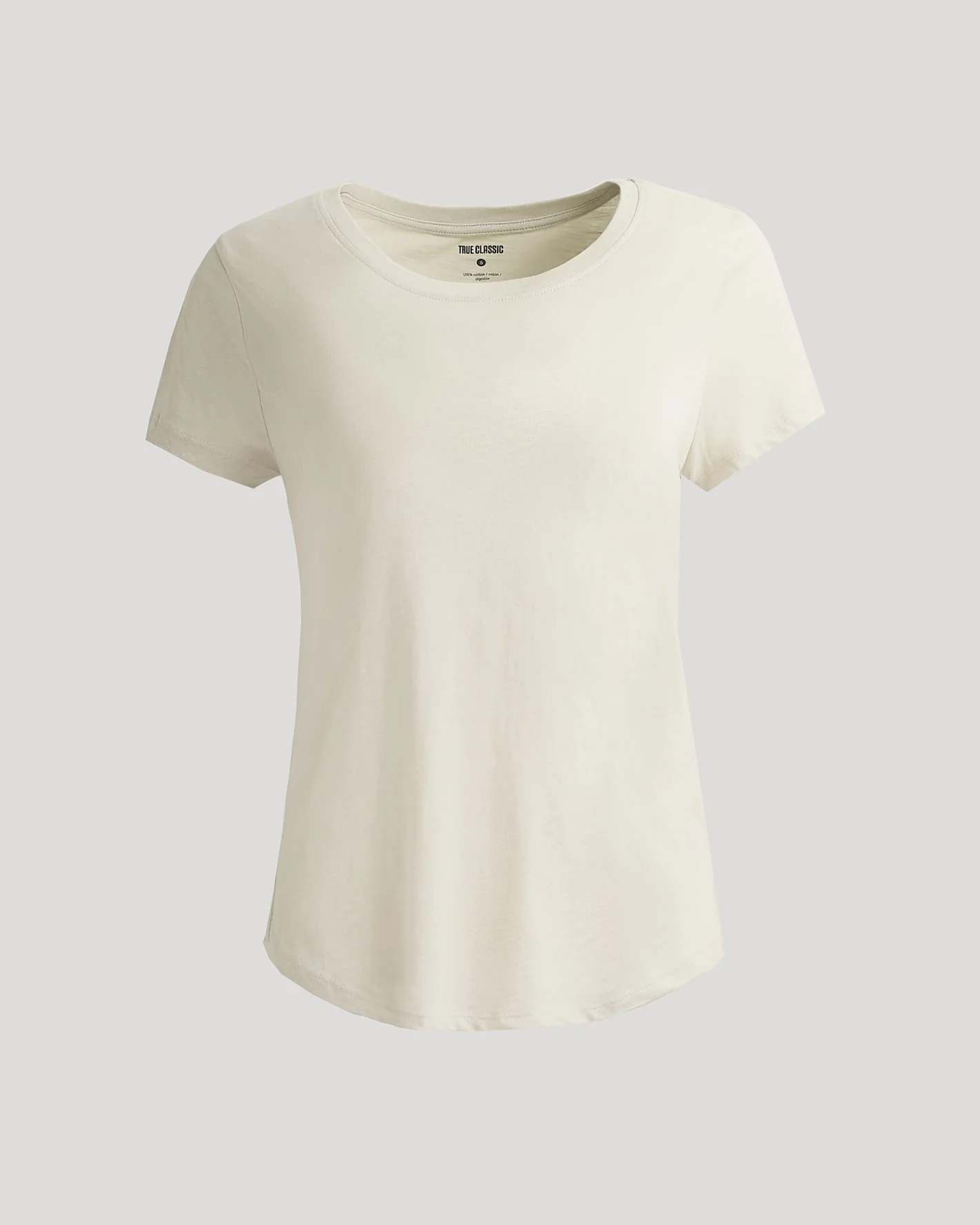 Womens Oatmeal Slub Scoop Neck Tee - Image 2