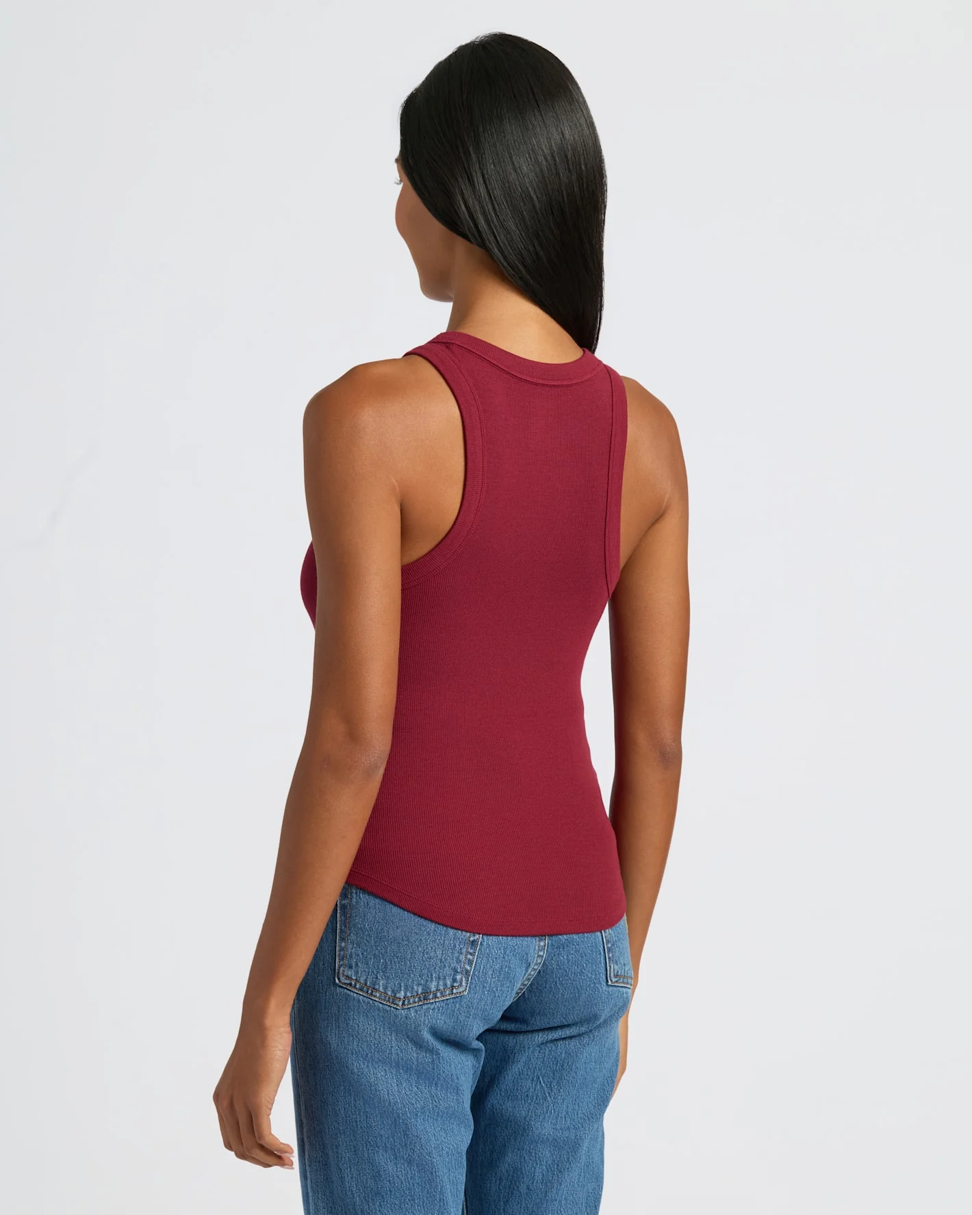 Womens Ribbed High Neck Tank 3-Pack - Image 4