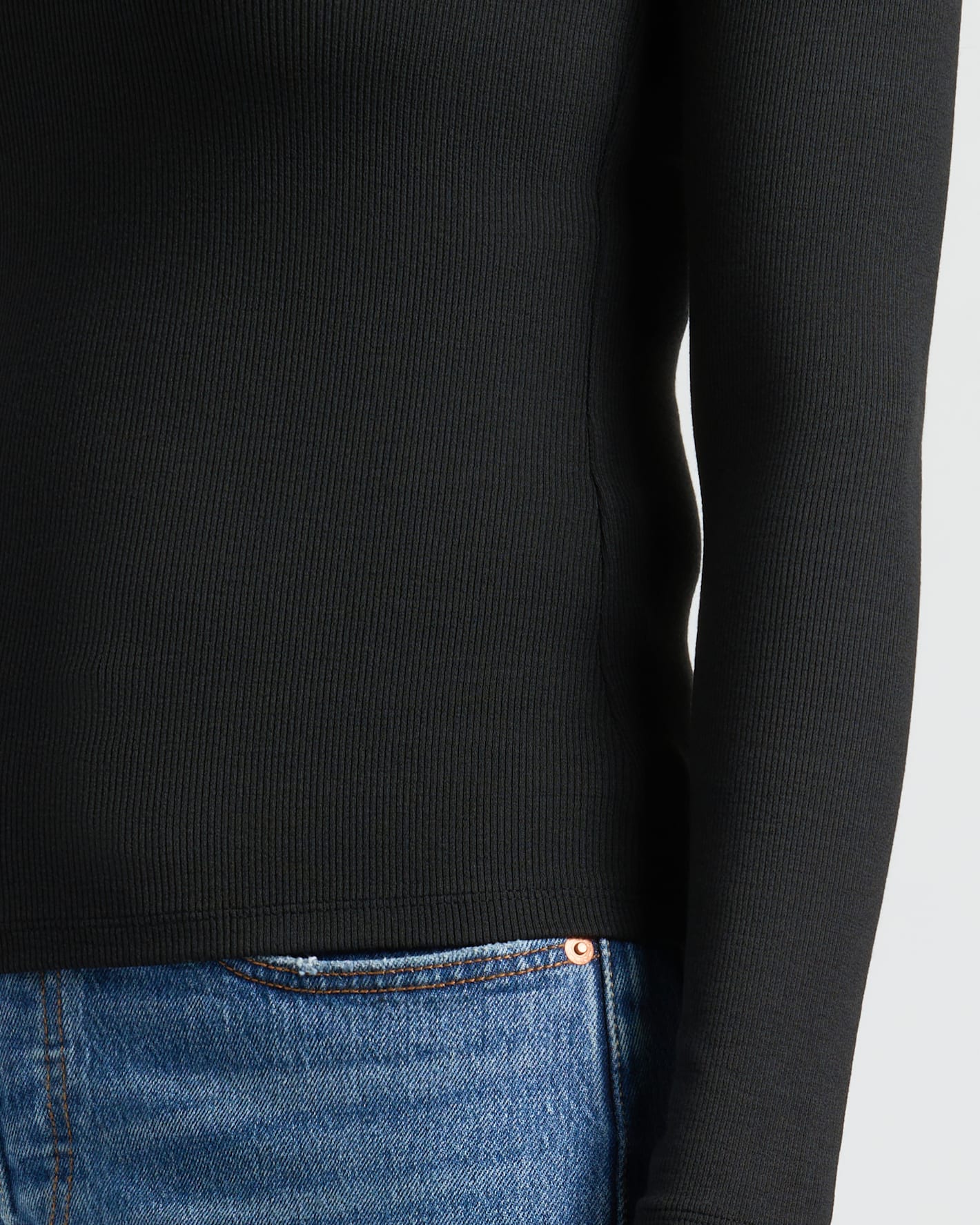 Womens Ribbed Long Sleeve Scoop Neck Tee 6-Pack - Image 7