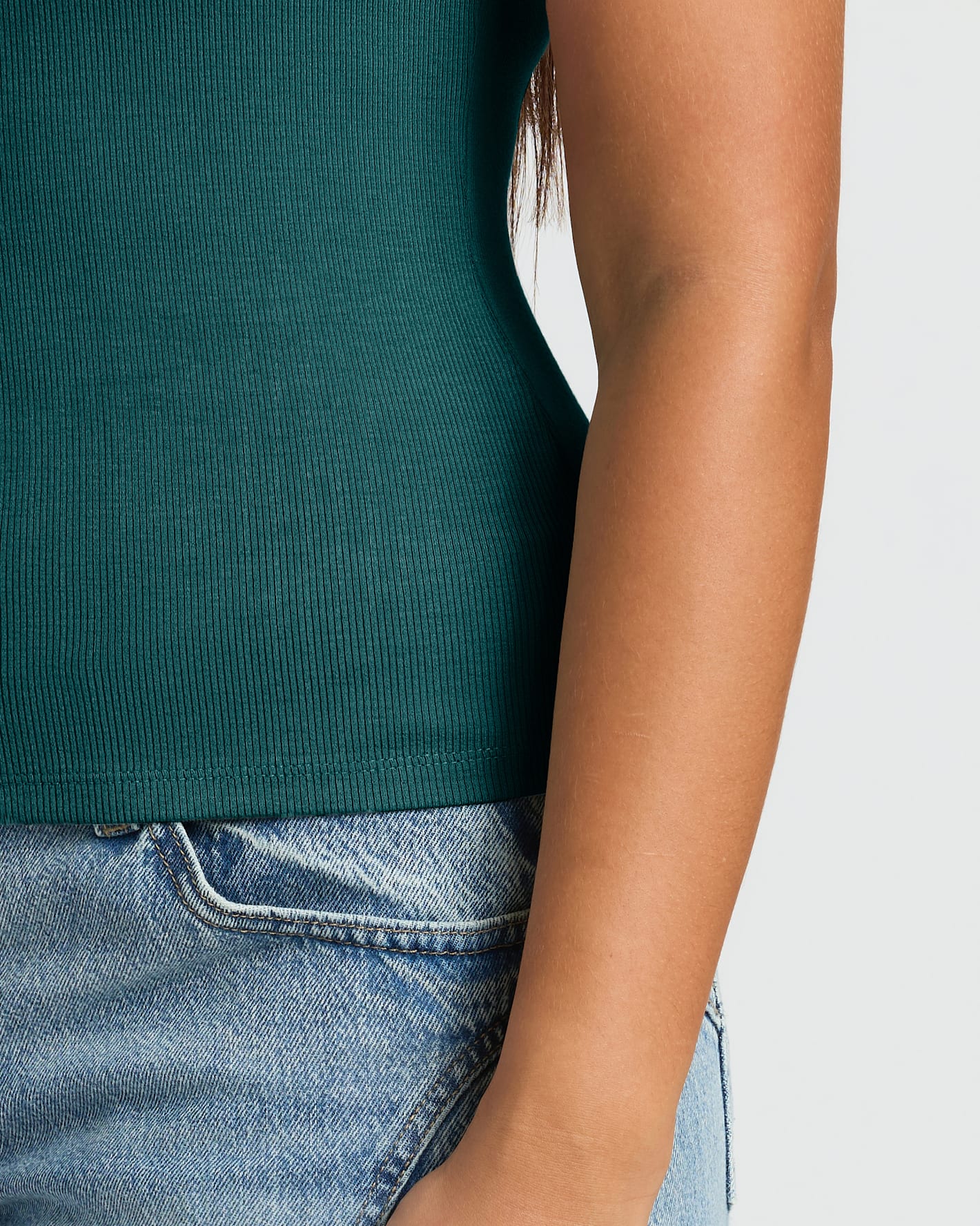 Womens Ribbed U-Neck Tee 3-Pack - Image 5