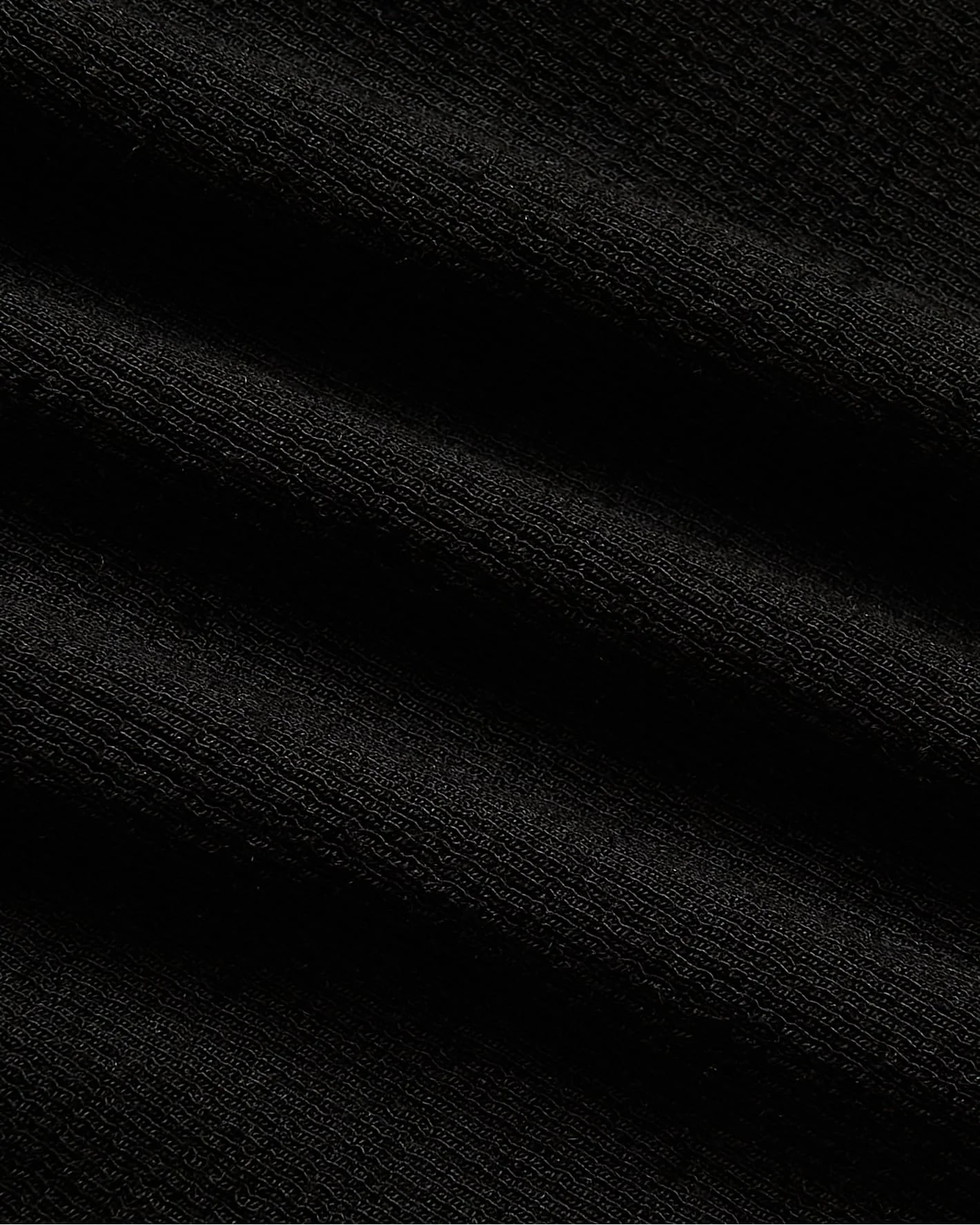 Womens Black Ribbed U-Neck Tee - Image 9