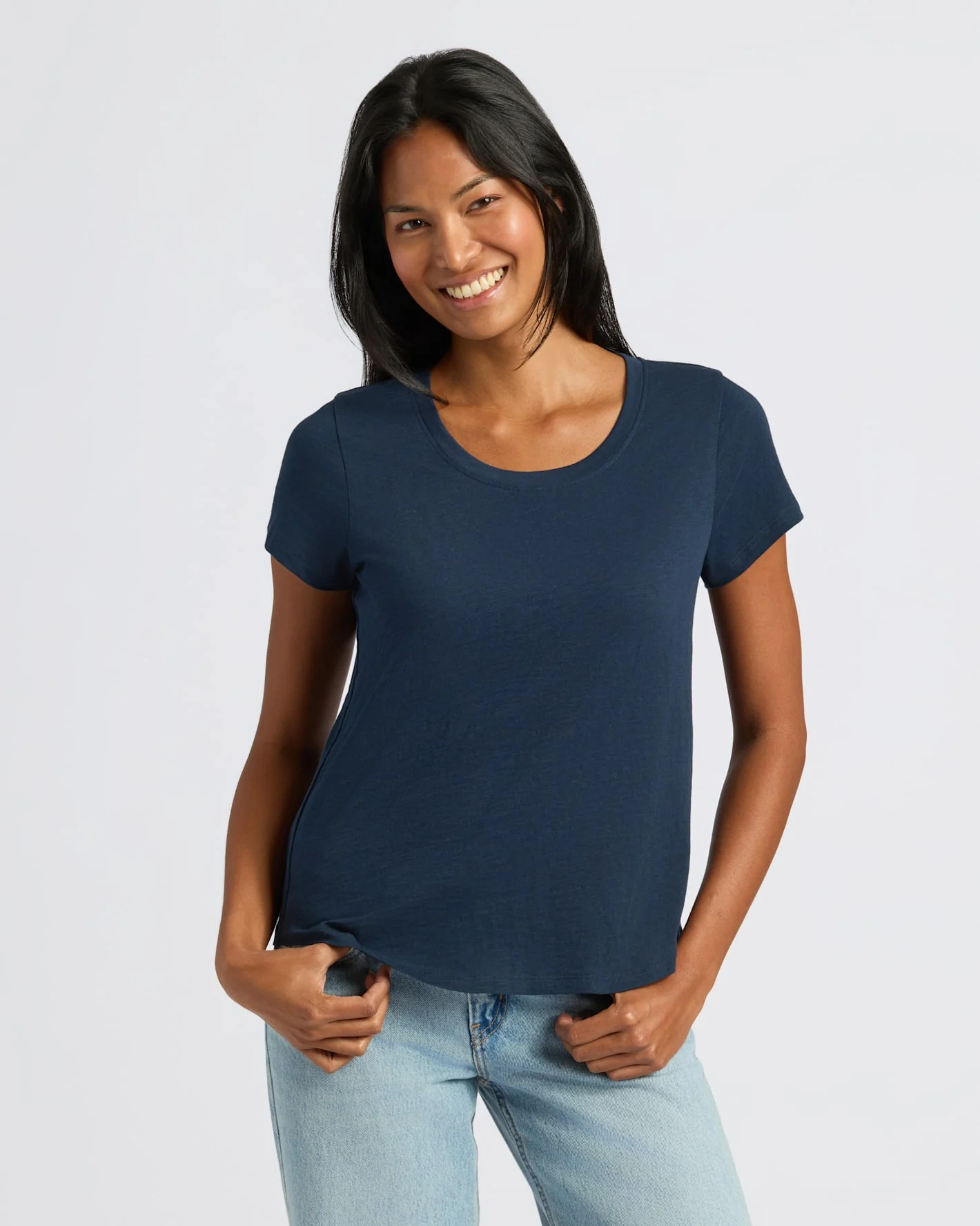Womens Staple Slub Scoop Neck Tee 4-Pack - Image 4