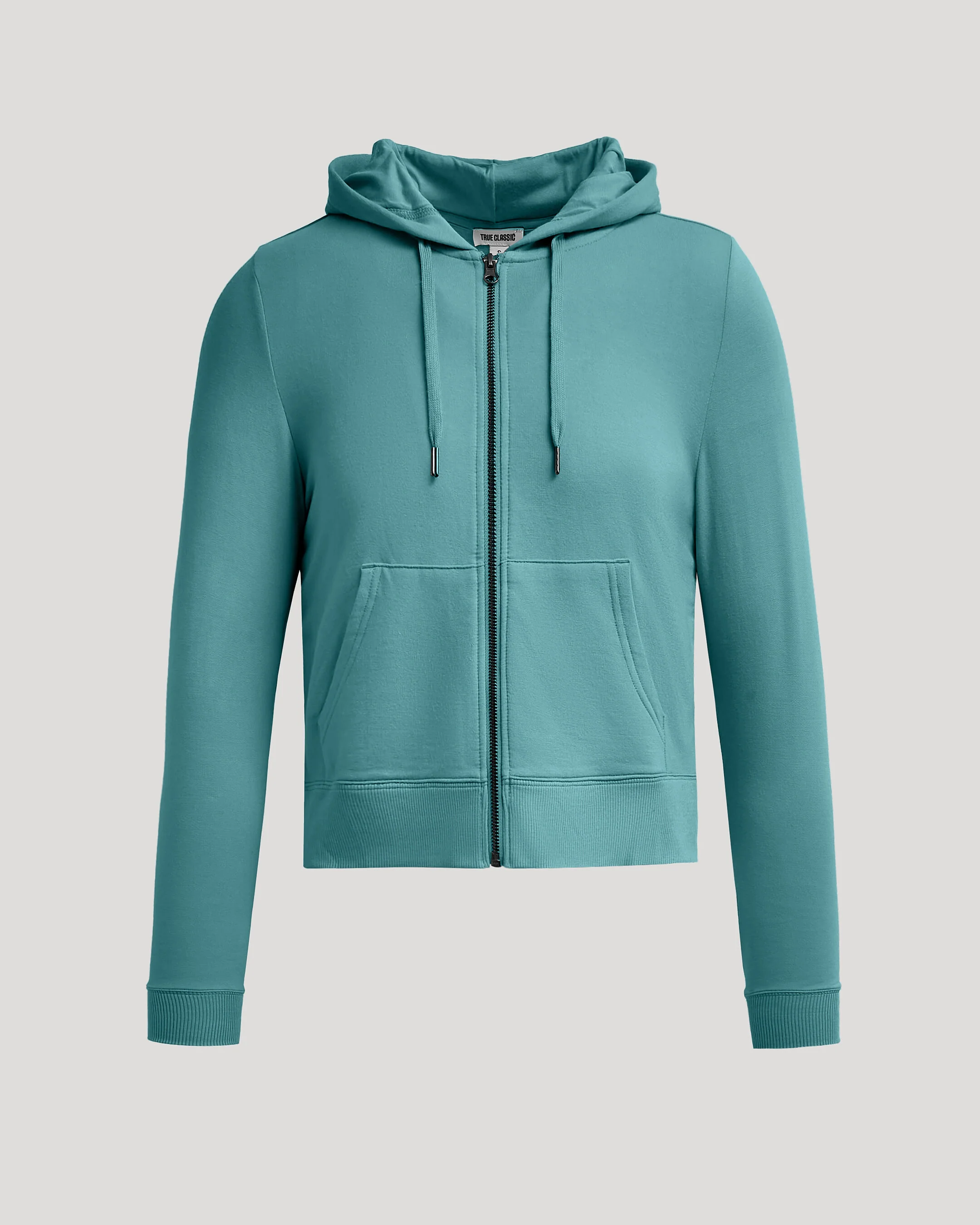 Womens Stormcloud Crop Zip Hoodie - Image 2