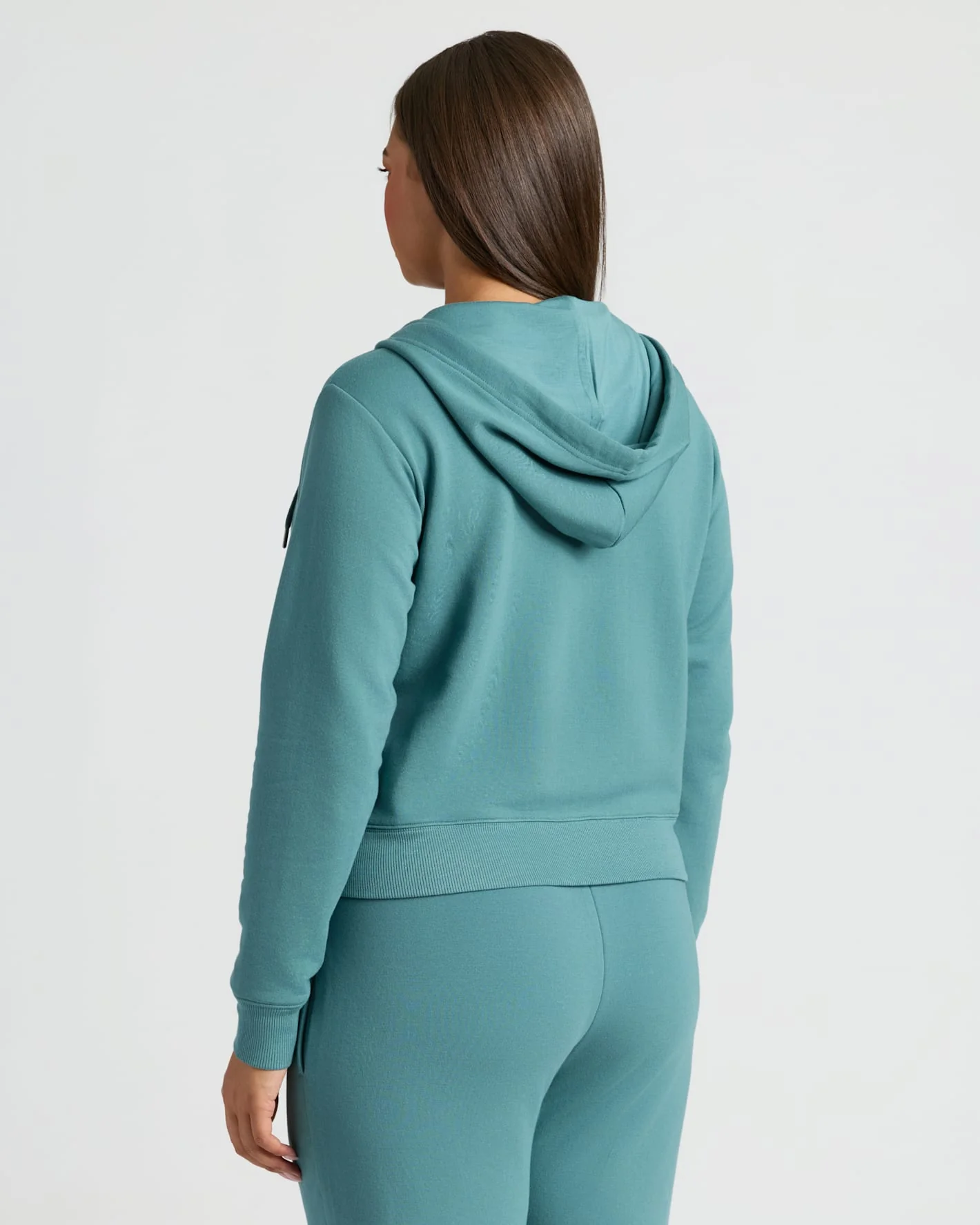 Womens Stormcloud Crop Zip Hoodie - Image 4