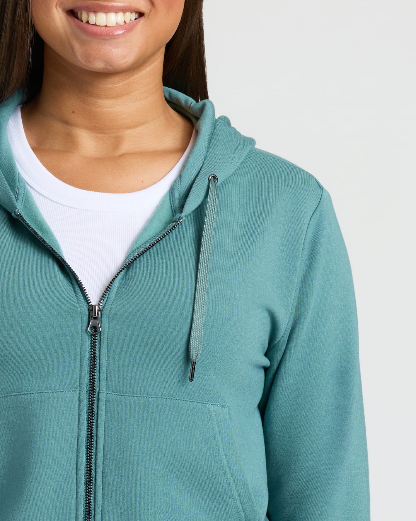 Womens Stormcloud Crop Zip Hoodie - Image 5